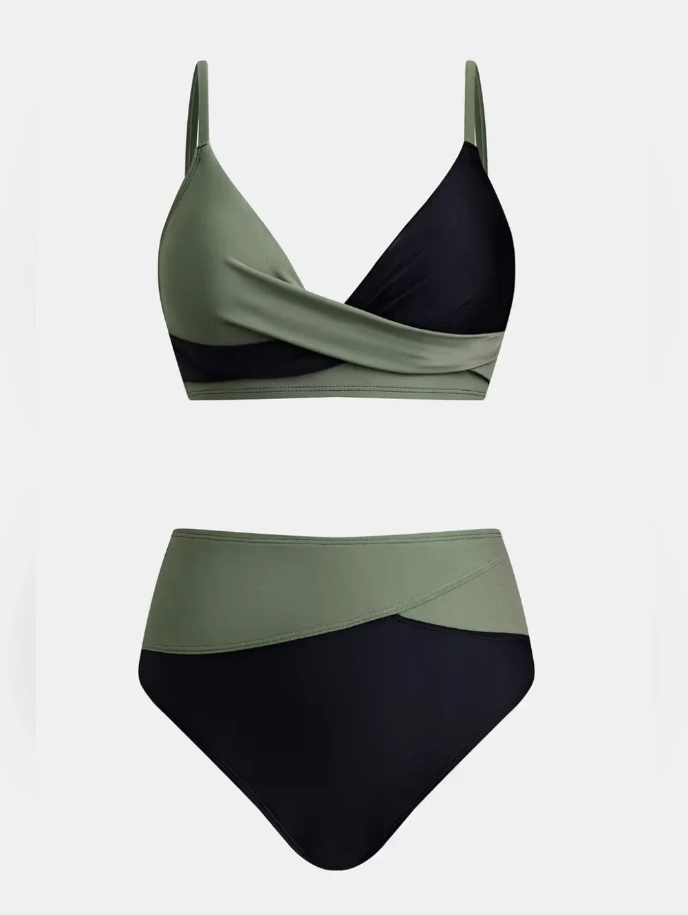 49. NWT - Cupshe Wrapped Bikini Top & High-Rise Bottoms Set - Picture 3 of 14